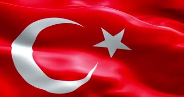 animasyon bayrak sallayarak doku kumaş arka plan, ulusal sembol islam Arapça kültür, göç mülteciler kriz Türkiye'de şerit