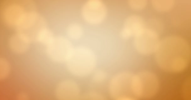 Abstract golden sparkle bubbles particles bokeh on golden background, event festive happy new year holiday — Stock Video