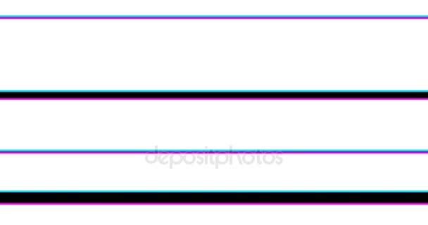 抽象的な現実的な画面不具合のちらつき、雑音背景悪い干渉ビンテージ テレビ信号がアナログ — ストック動画