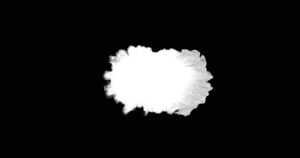 Брызги чернил и стирка на черном фоне, брызги чернил — стоковое видео