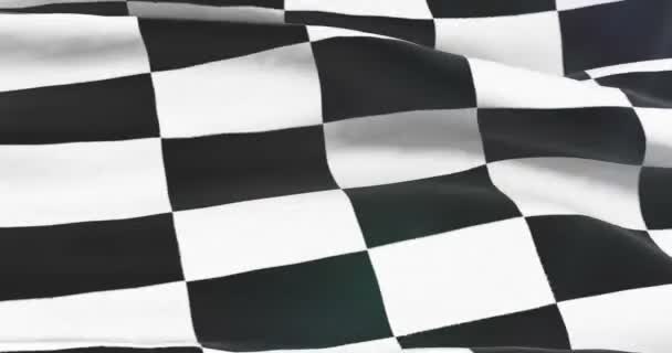 drapeau à carreaux, fond de course en fin de course, compétition de formule 1 agitant le ciel bleu 