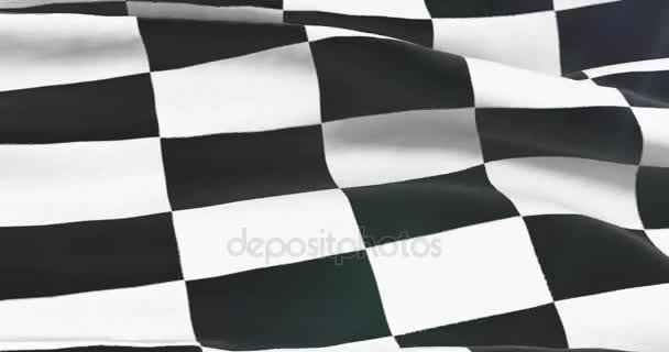 karierte Flagge, Rennende Hintergrund, Formel-1-Wettbewerb winkt am blauen Himmel