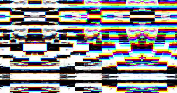 abstrait écran réaliste glitch scintillement, signal de télévision analogique vintage avec une mauvaise interférence, fond sonore statique 