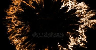 alev çemberi yangın patlama siyah arka plan, tehlikeli alev