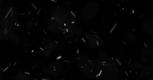 Αφηρημένη σκόνης κίνηση σωματιδίων σε σκούρο φόντο πίσω — Αρχείο Βίντεο