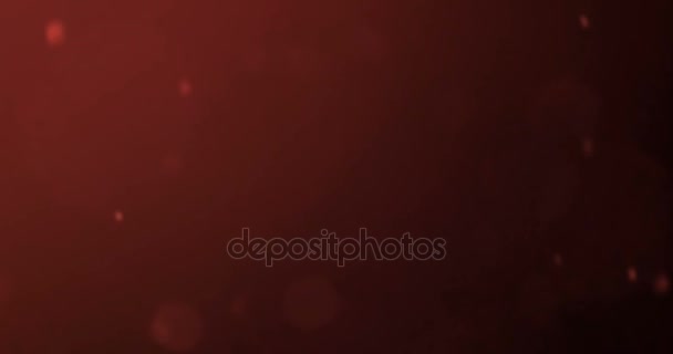 Abstract christmas particles bokeh flowing on warm background, holiday xmas festive — Stock Video