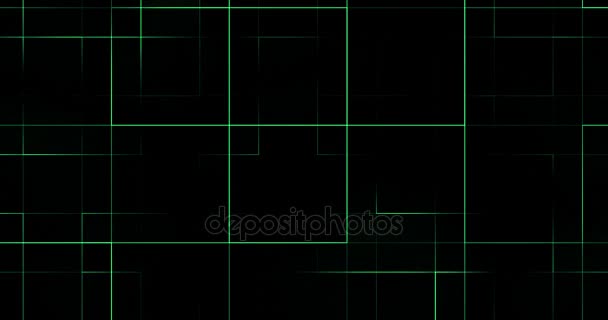 Abstract digital vertical and horizontal electric green lines background — Stock Video