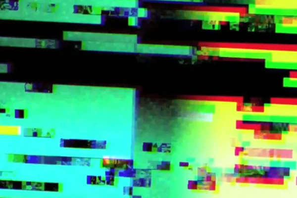 Αφηρημένη glitch ρεαλιστική οθόνη τρεμοπαίζει, αναλογικό σήμα vintage με κακή παρέμβαση, στατικό θόρυβο υποβάθρου — Φωτογραφία Αρχείου
