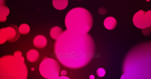 Vintage abstrakt cirkulär lila, violett, röd gradient glitter bokeh flyter på svart bakgrund, kärlek Alla hjärtans dag gratulation hälsningsfest gott nytt år, jul fest — Stockvideo