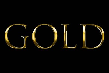 Vintage sarı altın metalik altın kelime metin serisi sembolü ile imzalamak siyah arka plan üzerine, altın lüks dekorasyon kavramı 