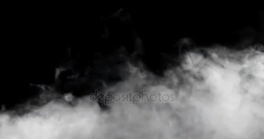 soyut duman yavaş yavaş siyah karşı uzayda yüzen