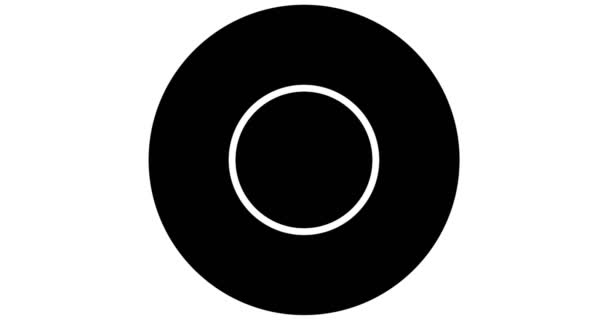 Abstracte cirkel borstel lijn zwart / wit overgang achtergrond, animatie van verf — Stockvideo