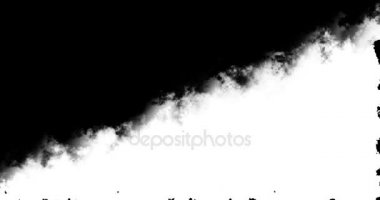 soyut boya fırça eğik konturun siyah beyaz geçiş arka plan, boya sıçrama alfa kanalı ile animasyon