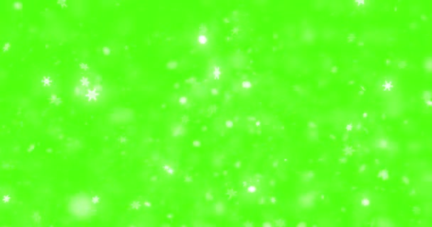 Noël chroma fond d'écran vert avec des flocons de neige tombant de haut, Noël Noël Noël concept événement 