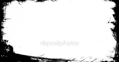 soyut boya fırça konturu siyah beyaz geçiş arka plan, boya sıçrama alfa kanalı ile animasyon