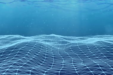 soyut teknoloji pleksus mavi mavi dinamik dijital yüzey 