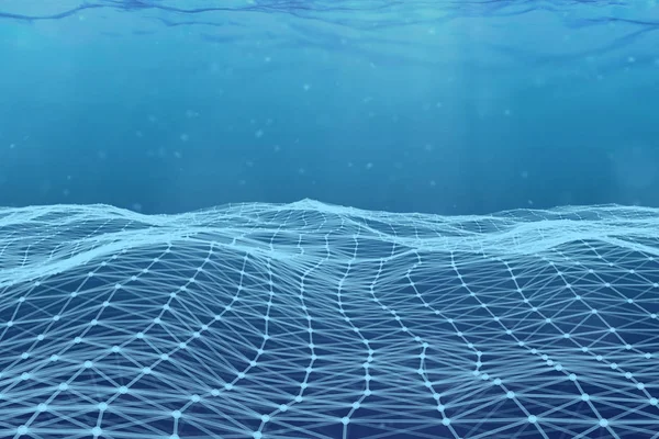 soyut teknoloji pleksus mavi mavi dinamik dijital yüzey 