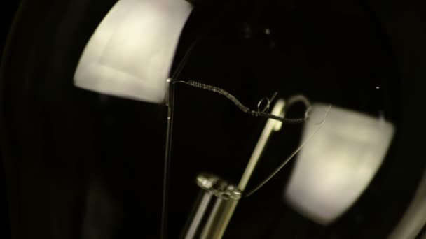 Вмикається Вимикається Крупним Планом Ретро Старовинна Лампочка Вольфрамовою Технологією Вбудована — стокове відео