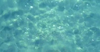 üst kısmındaki mavi tropikal Karayipler deniz doku etkisi geçmişi, dalga okyanus hareketi sorunsuz döngü hazır olan görünümü