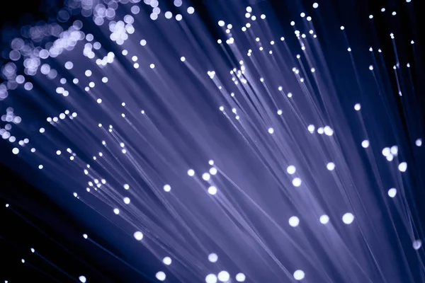 Detail of growing bunch of optical fibers background, fast light — Stock Photo, Image