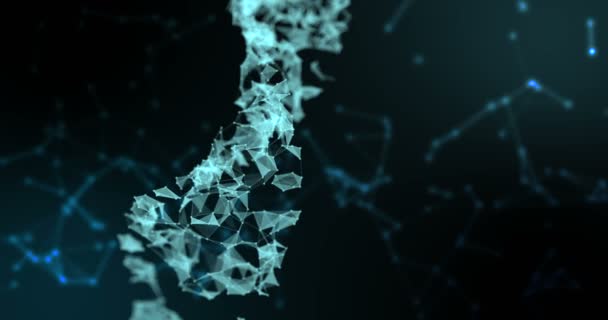 Abstrakte Darstellung Des Digitalen Binären Plexus Helix Dna Moleküls Auf — Stockvideo