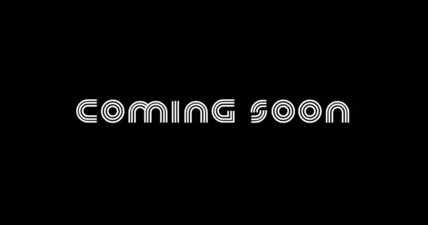 Vintage Coming Soon Theatre Movie Film Text Title Noise Background — Stock Video