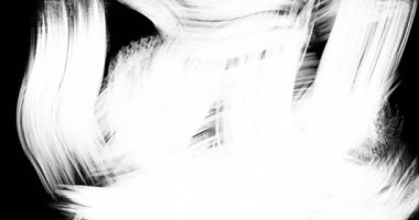 Splash boya fırça konturu siyah beyaz geçiş arka plan, boya sıçrama alfa kanalı ile animasyon