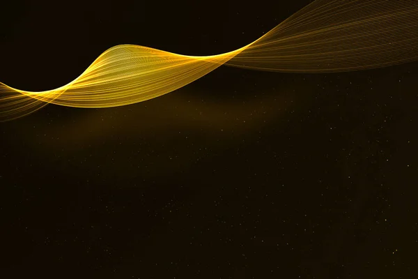 Soyut 3d dijital çerçeve glitter işleme kıvılcım altın partic — Stok fotoğraf