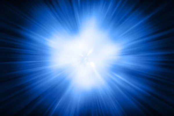 Representación 3D, explosión cósmica abstracta onda de choque energía azul en — Foto de Stock