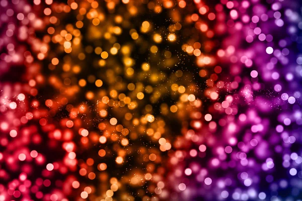 Christmas digital glitter sparks multi color particles bokeh flowing — Stock Photo, Image