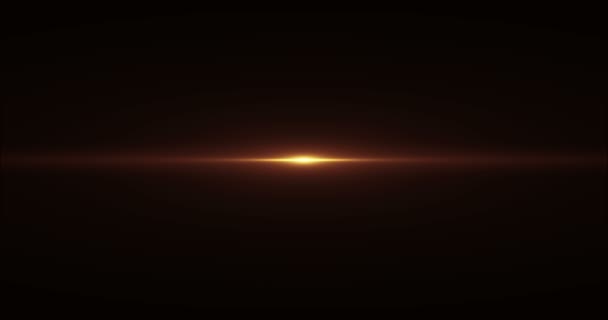Gold Warm Color Bright Lens Flare Flashes Leak Transitions Black — Stock Video