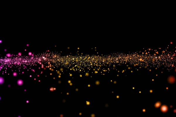 Natal faíscas glitter digitais partículas multi cor bokeh flo — Fotografia de Stock