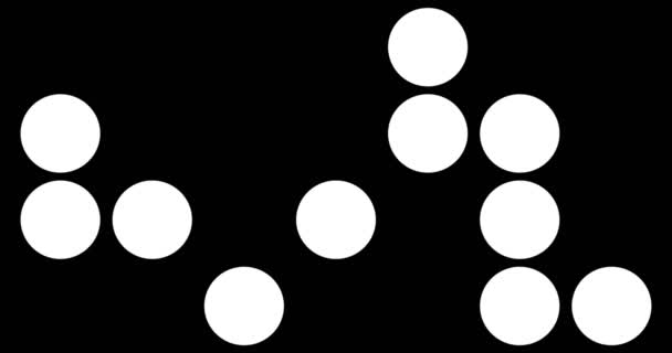 abstrait plusieurs cercles coup de pinceau noir et blanc fond de transition, animation de la peinture avec effet fondu 