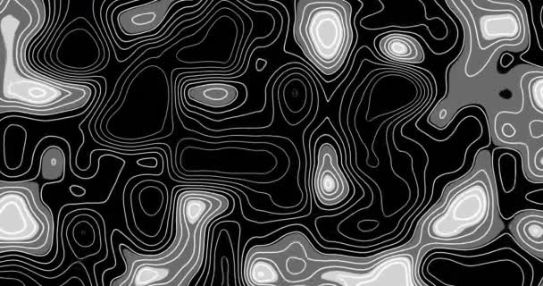 Abstracte Zwarte Digitale Glanzende Textuur Golf Materiële Verkeer Achtergrond Naadloze — Stockvideo