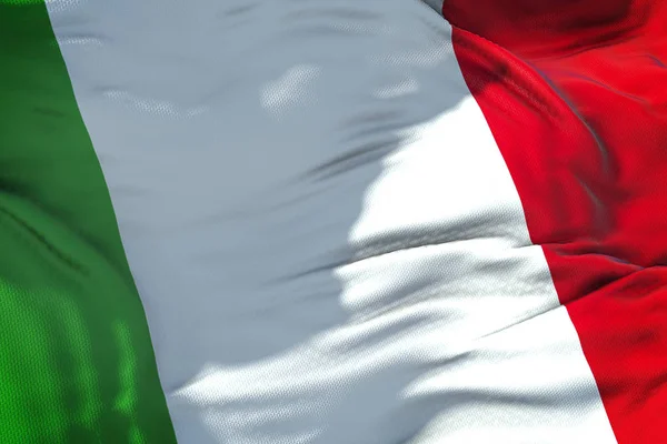 Wedelnde Stoffstruktur der Flagge von Italien, italienische Nationalflagge — Stockfoto