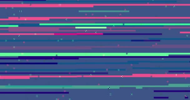Abstrakcja Multi Kolor Realistyczne Ekranu Glitch Migotanie Analogowy Sygnał Telewizyjny — Wideo stockowe