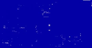 nokta glitter pırıltı ikili dijital kod, oluşturulan bilgisayar sorunsuz döngü soyut hareket mavi ekran vintage arka planda, yeni teknoloji kavramı soyut