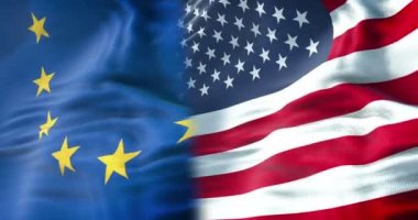 Amerika Birleşik Devletleri ve Avrupa Birliği'nin yarım yarım bayrakları bayrak, ABD Amerika ve Avrupa Uluslararası Toplantı veya anlaşmalarını kavramı arasında kriz