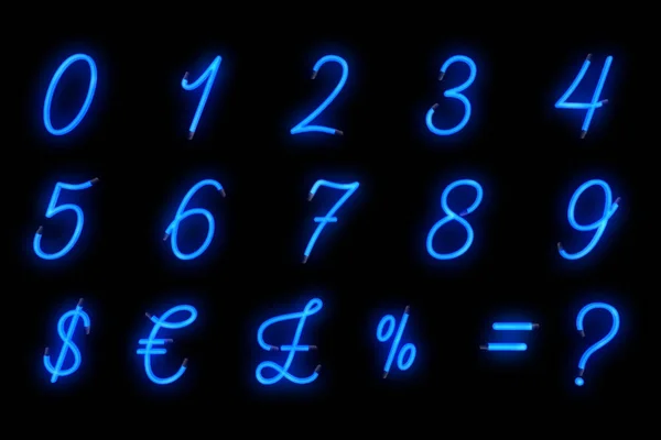 neon font blue alphabet number numeric word text series symbol s