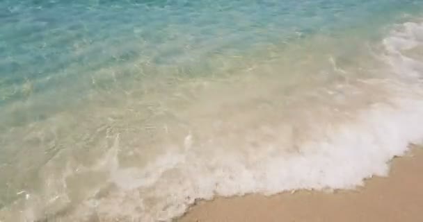 Tropische Karibik Strand Meer mit Goldsand, Urlaub, entspannen und reisen — Stockvideo