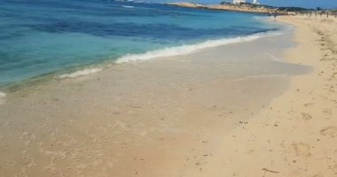 Tropikal Karayip plaj denizi, altın kumu, tatil, dinlenme ve seyahat