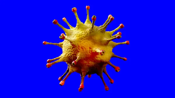 Rendering Coronavirus Cells Covid Γρίπη Που Ρέει Στο Παρασκήνιο Χρωματική — Φωτογραφία Αρχείου