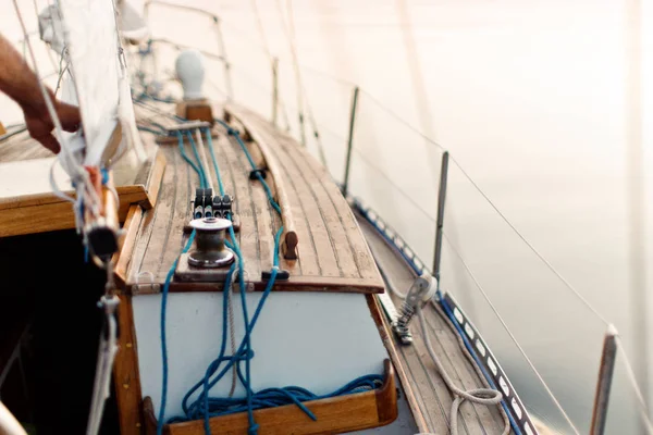 Sailing yacht deck