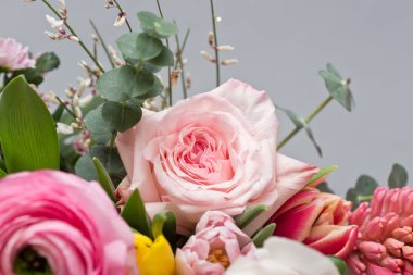 closeup görünümü farklı çiçek buket