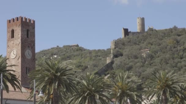 Toalha de pedra com relógio — Vídeo de Stock