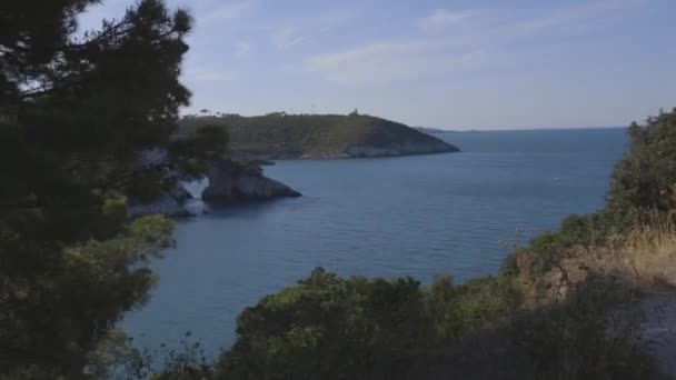 바위 바다 풍경 풍경 — 비디오