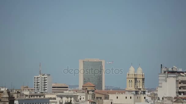 Utsikt över staden Tunis — Stockvideo