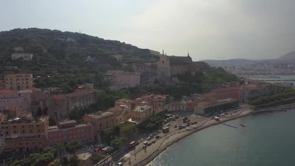 Gaeta Stadt und Hafenpromenade — Stockvideo