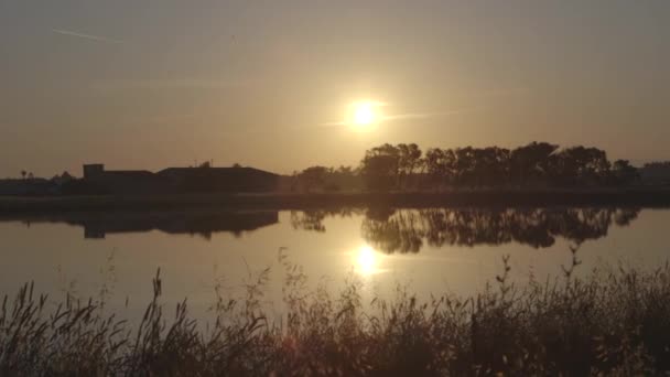 風景夕日と湾 — ストック動画