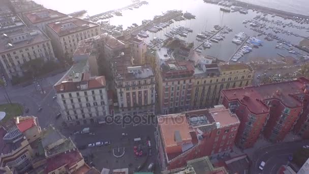 Ciudad de Nápoles y paseo marítimo — Vídeo de stock